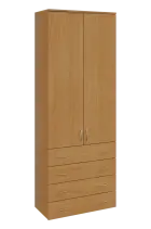 N 6 - 84ZD kancelářská skříň, 4-zásuvková/2-dveřová, 2150x800x400, buk Royal